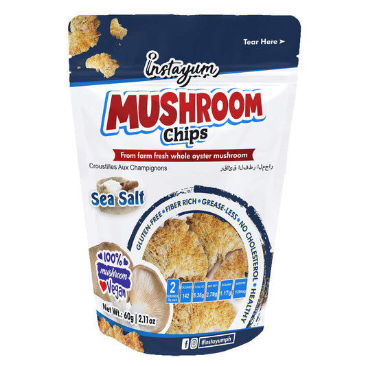 Instayum Vegan Mushroom Chips Sea Salt