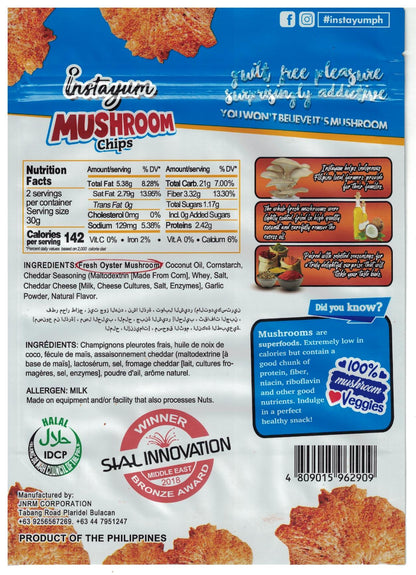 Instayum Vegan Mushroom Chips Cheese Flavor